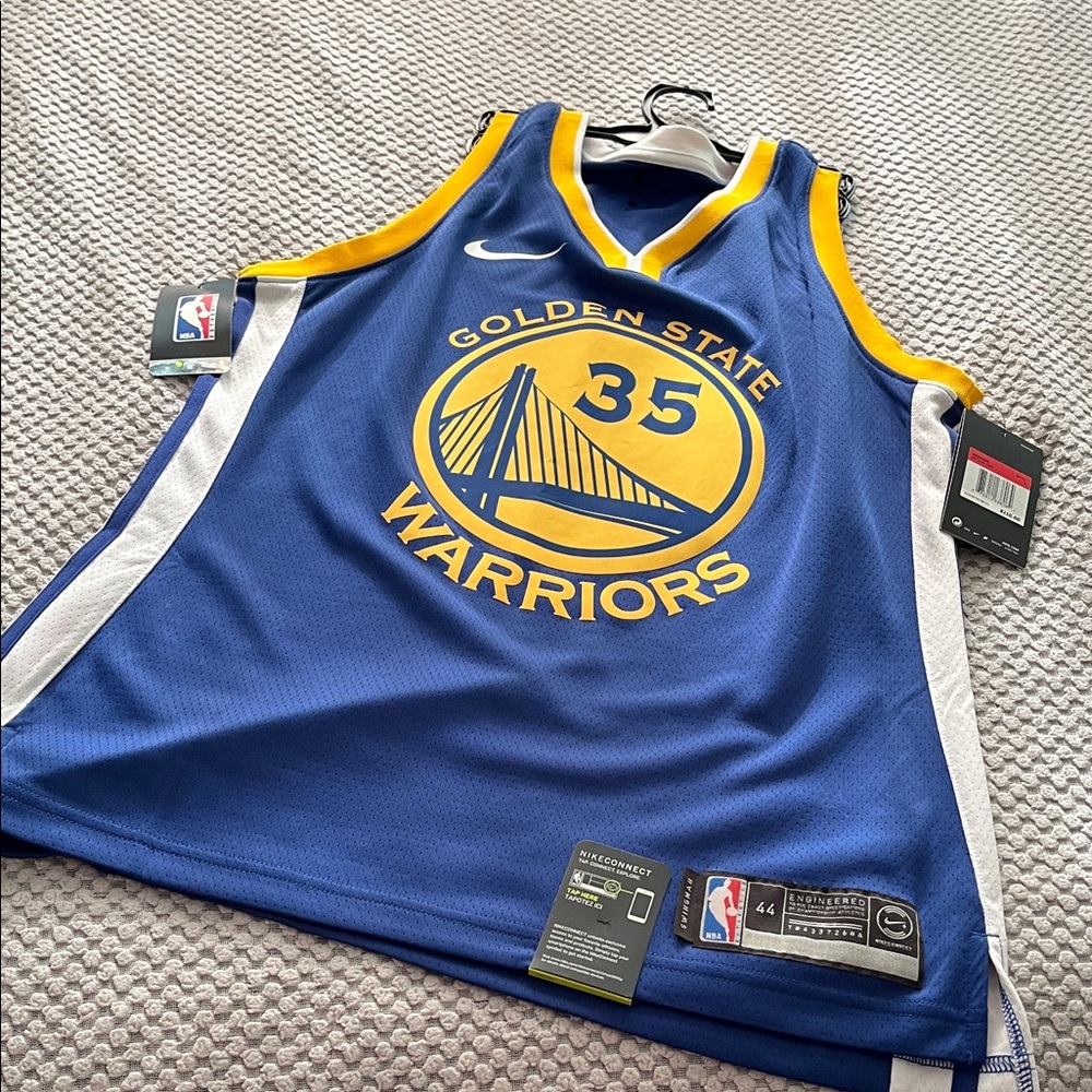 Nike Blue and Yellow Golden State Warriors Jersey